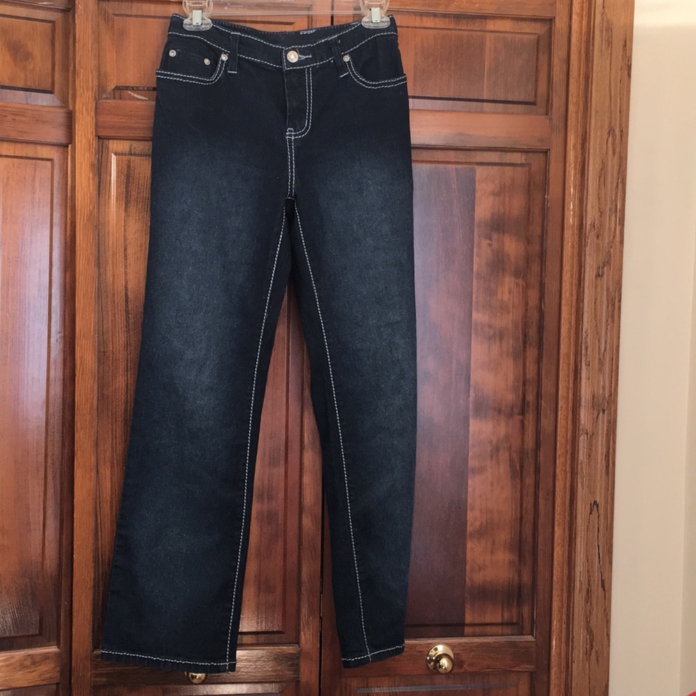 DG2 byDiane Gilman Jean pants suit with rhinestone, size XS - Picture 4 of 7